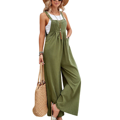 Loose Fit Sleeveless Jumpsuit for Women