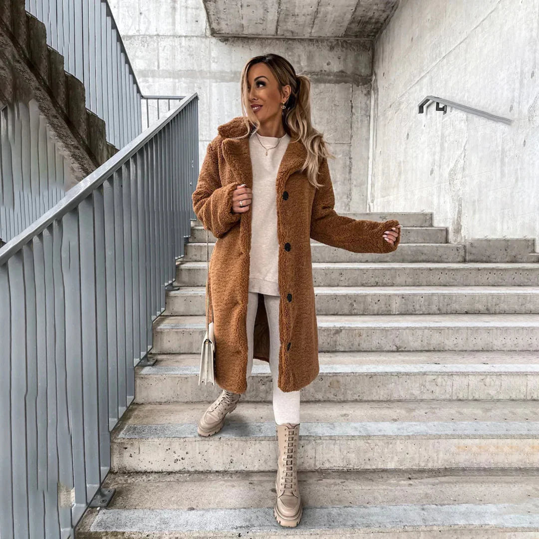 Warm Faux Fur Winter Coat for Ladies