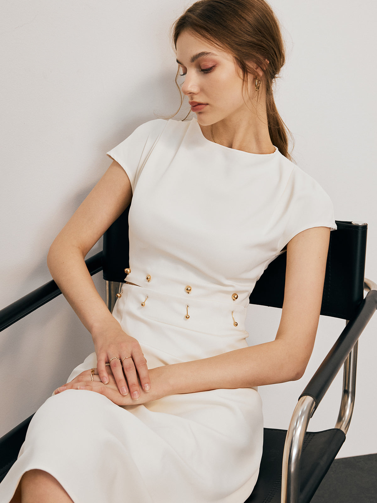 Fit and Flare Short Sleeve Dress for Women