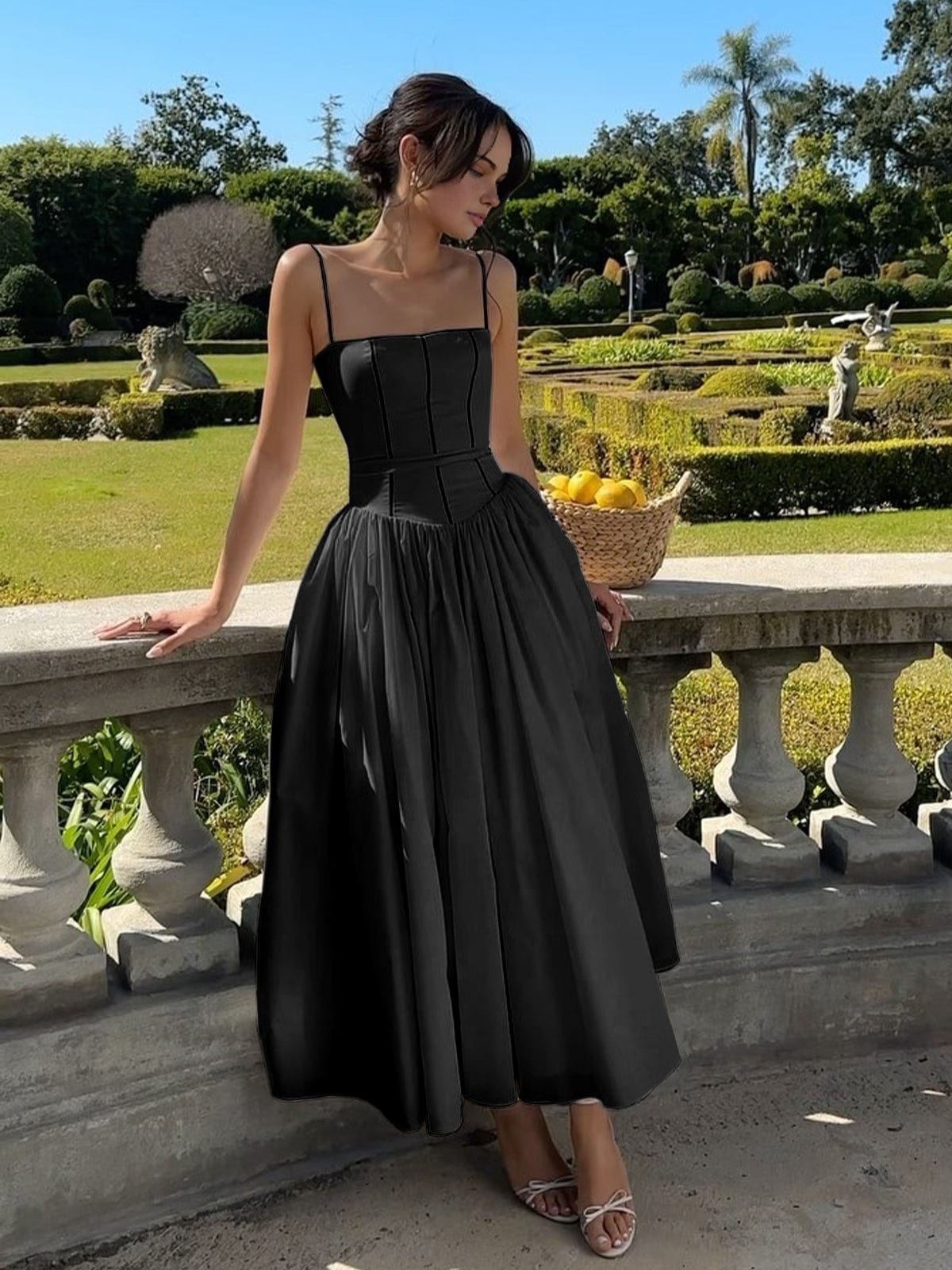 Ladies' Casual Off Shoulder A-Line Midi Dress