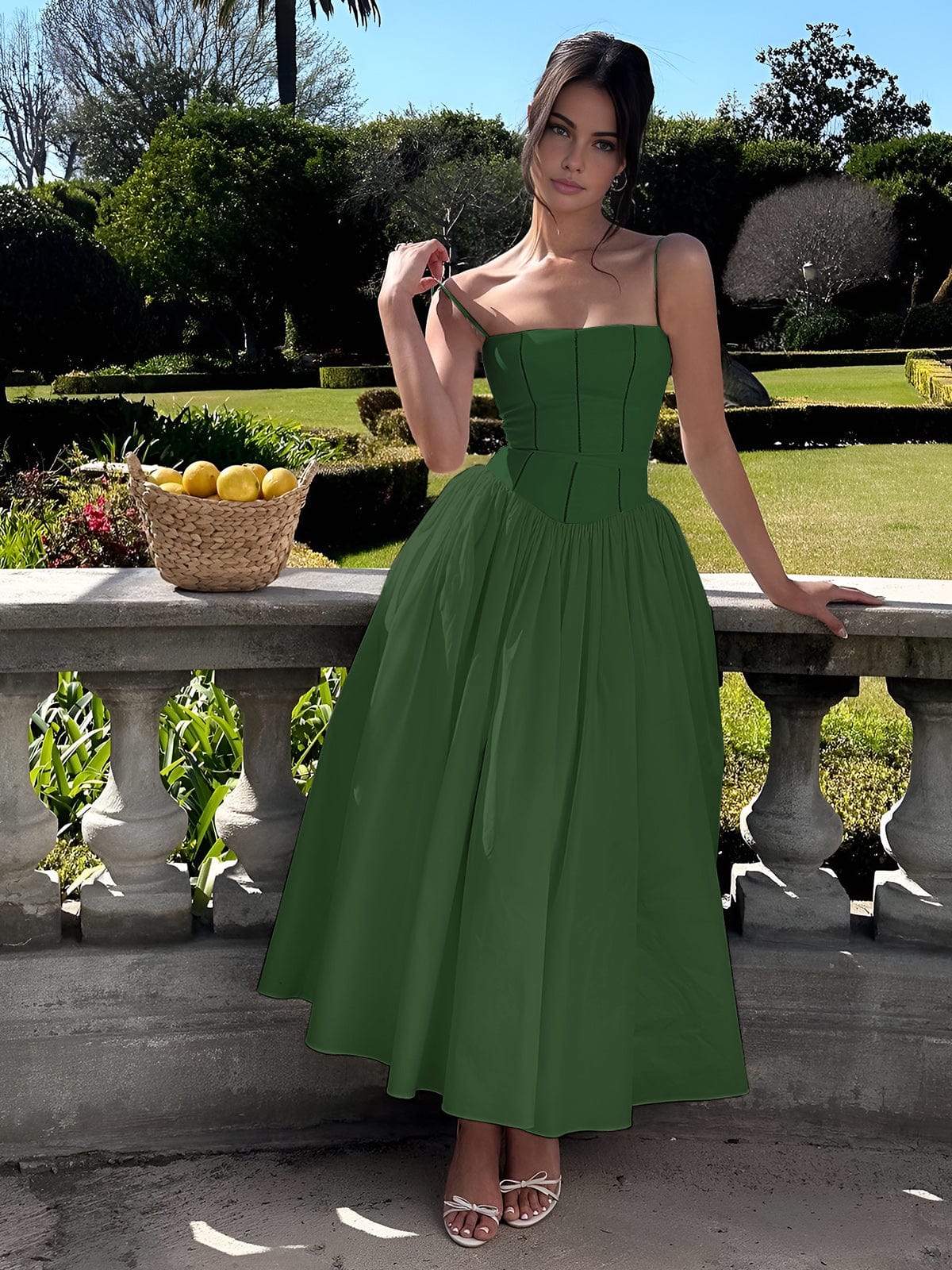 Ladies' Casual Off Shoulder A-Line Midi Dress