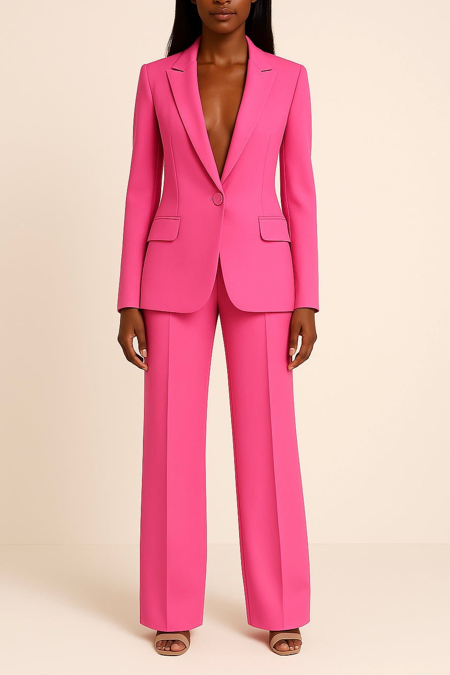 Elegant Ladies Business Jacket Suit Set