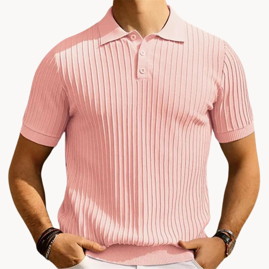 Classic Fit Mens Polo Shirt with Button Front - Nocini