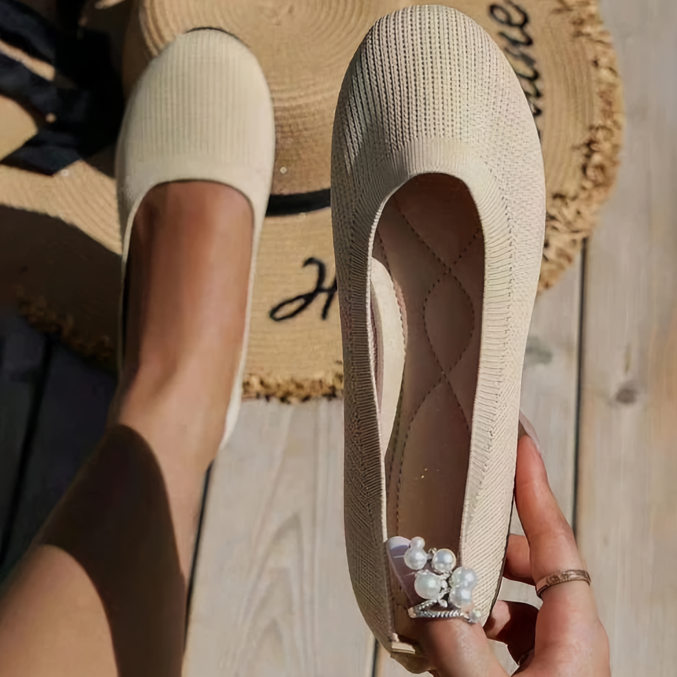 Soft Womens Ballet Flat Shoes Comfortable Casual Wear