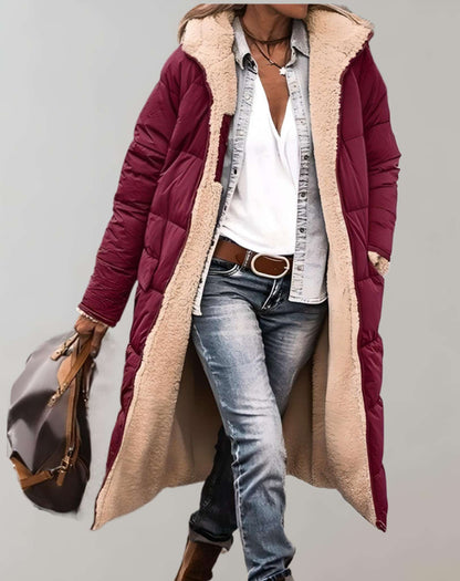 Warm Women's Down Hooded Parka Winter Jacket