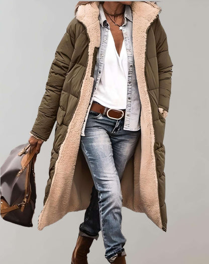 Warm Women's Down Hooded Parka Winter Jacket