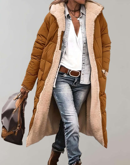 Warm Women's Down Hooded Parka Winter Jacket - Nocini