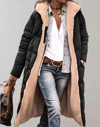 Warm Women's Down Hooded Parka Winter Jacket