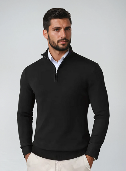 Classic Fit Men's Soft Zip Sweater - Nocini