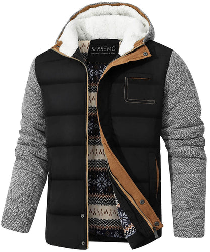 Warm Quilted Puffer Coat with Sherpa Lining - Nocini