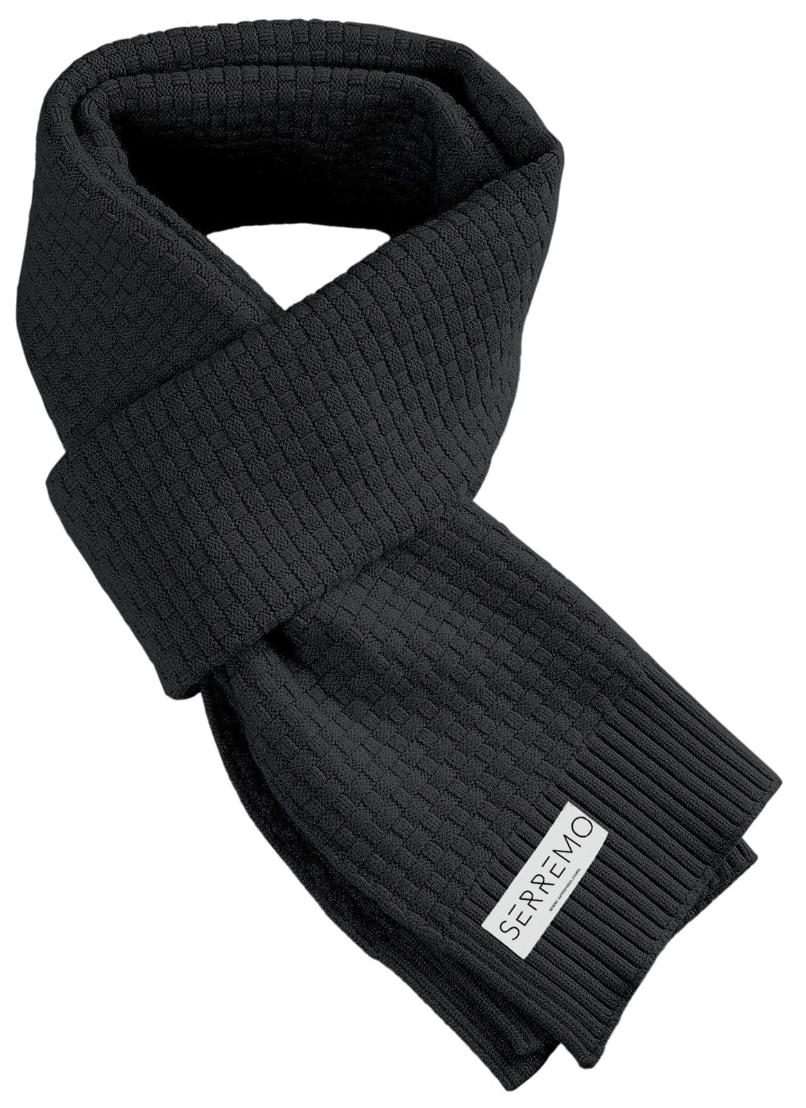 Soft Woven Ribbed Edge Winter Scarf