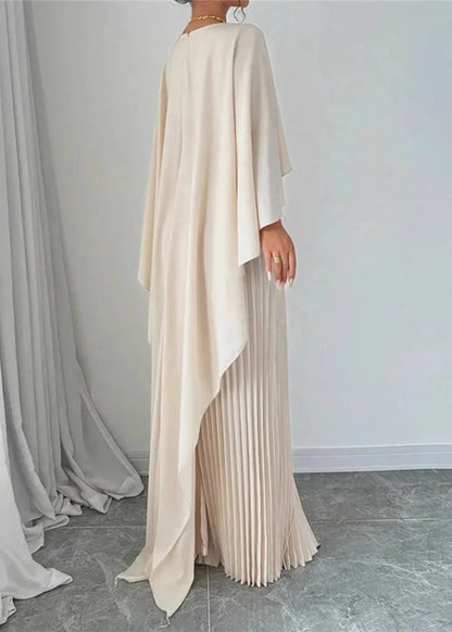 Elegant Women's Long Pleated Maxi Dress