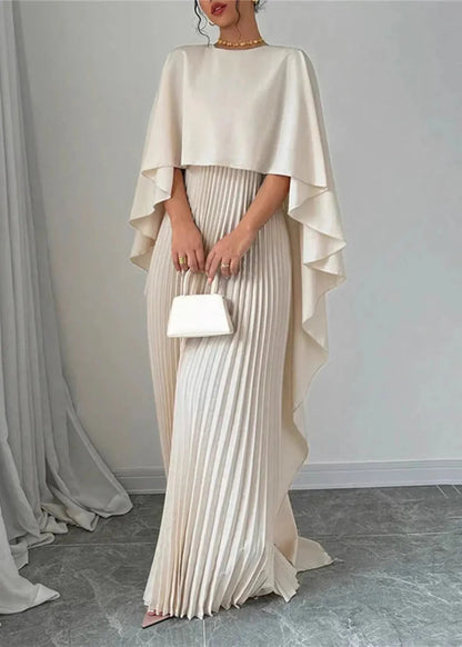 Elegant Women's Long Pleated Maxi Dress