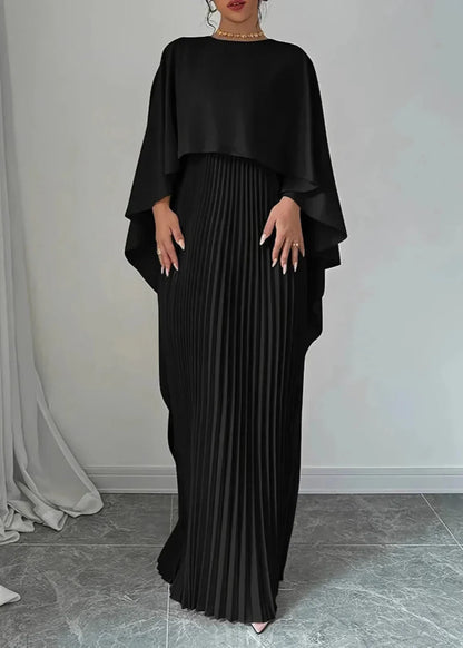 Elegant Women's Long Pleated Maxi Dress