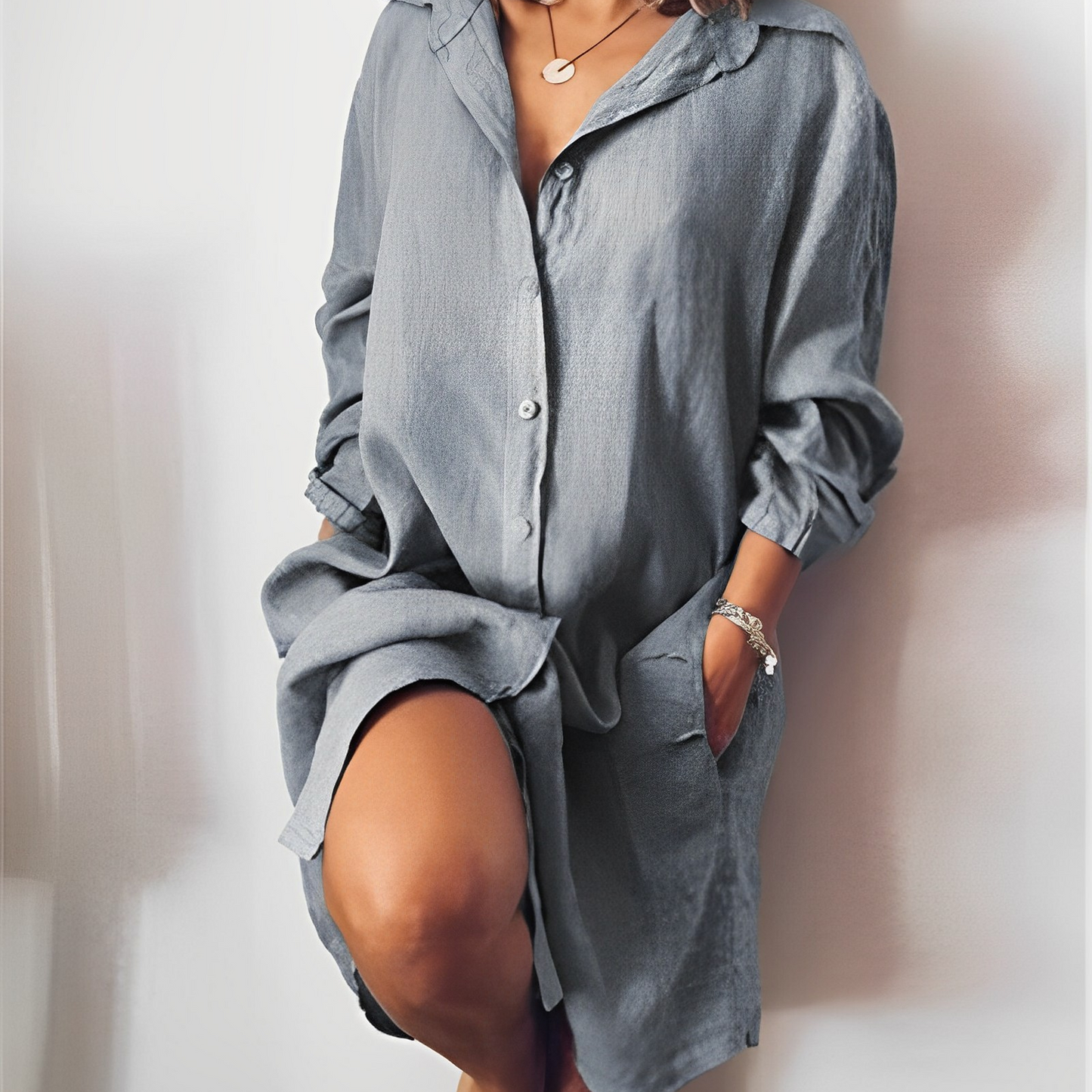 Comfortable Women's Loose Fit Long Sleeve Blouse