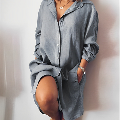 Comfortable Women's Loose Fit Long Sleeve Blouse