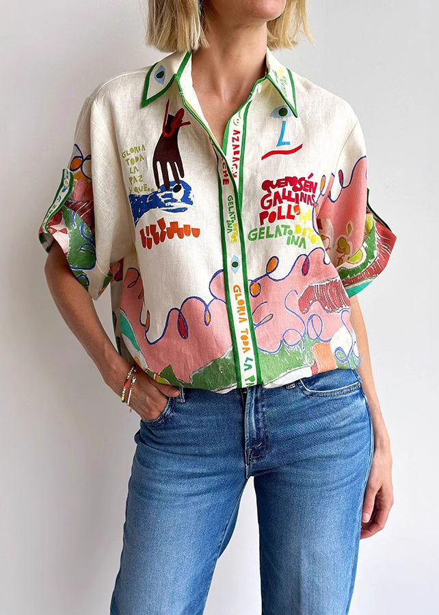 Casual Graphic Tee for Women Short Sleeve Relaxed Fit - Nocini