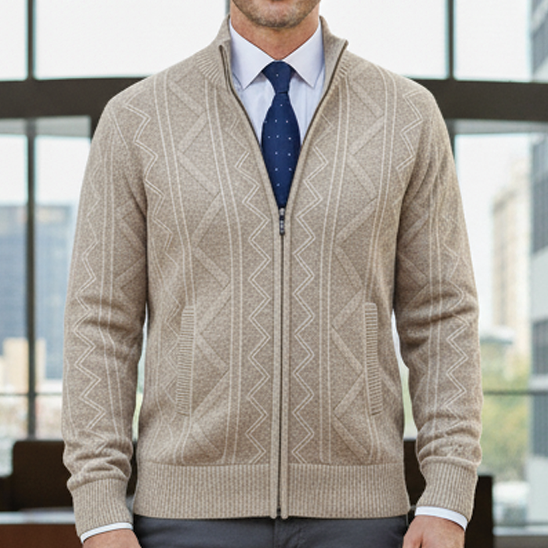 Professional Men's Cardigan Sweater