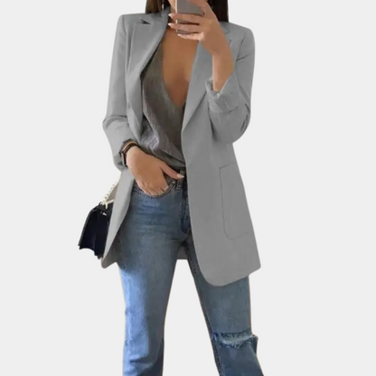 Casual Fit Open Front Blazer