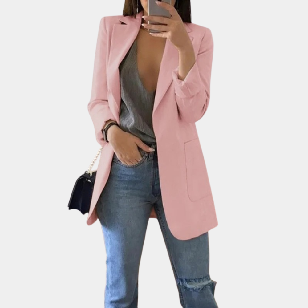 Casual Fit Open Front Blazer