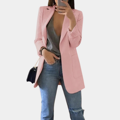 Casual Fit Open Front Blazer