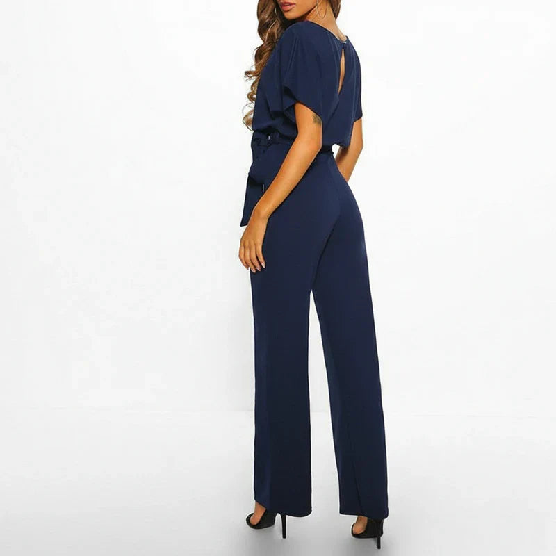 Flattering High Waisted Wide Leg Jumpsuit