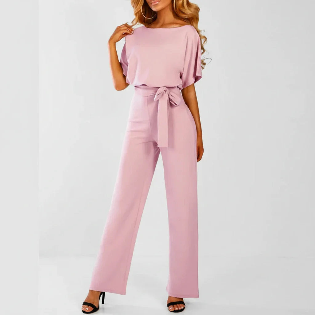 Flattering High Waisted Wide Leg Jumpsuit