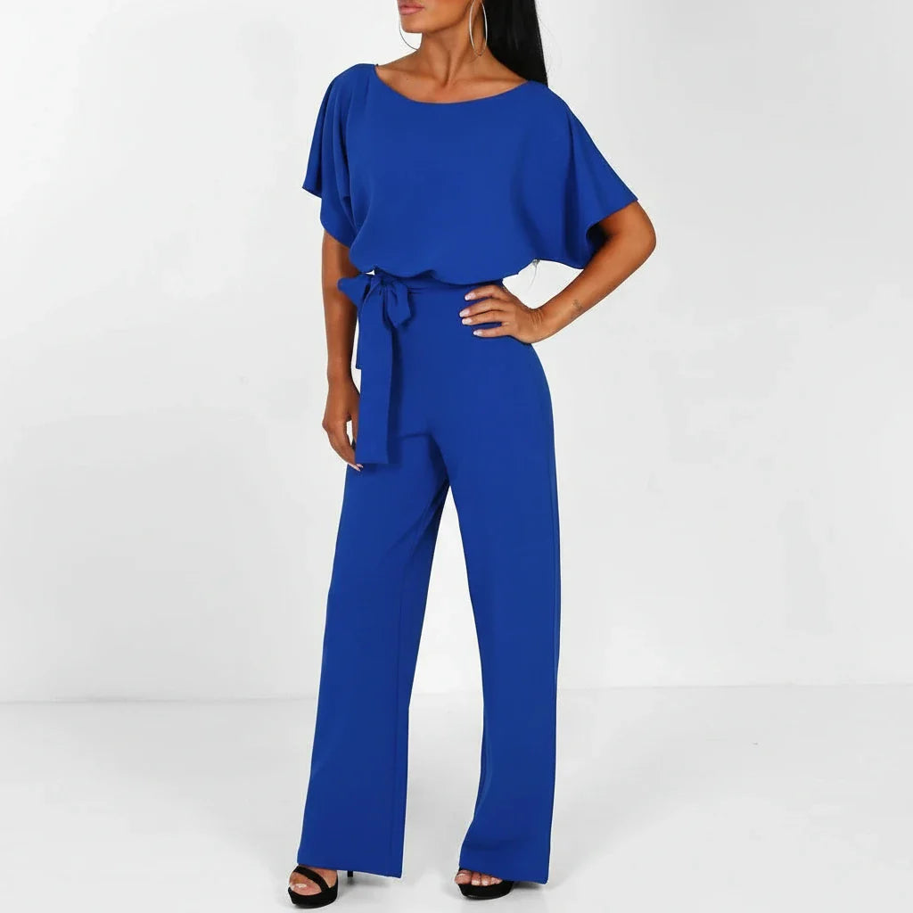 Flattering High Waisted Wide Leg Jumpsuit