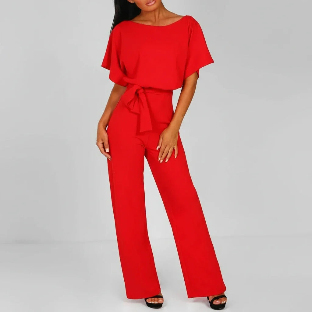 Flattering High Waisted Wide Leg Jumpsuit