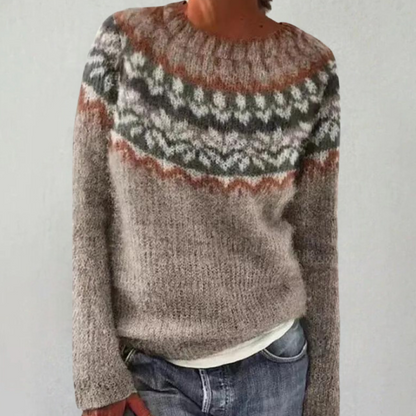 Casual Fit Graphic Yoke Sweater
