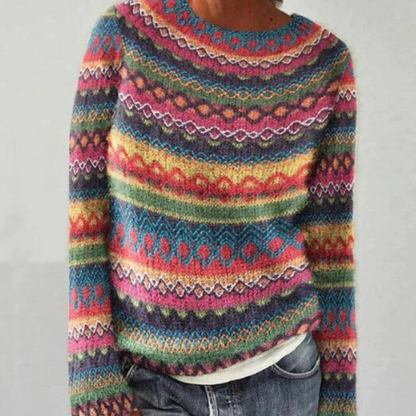 Casual Fit Graphic Yoke Sweater
