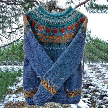 Casual Fit Graphic Yoke Sweater