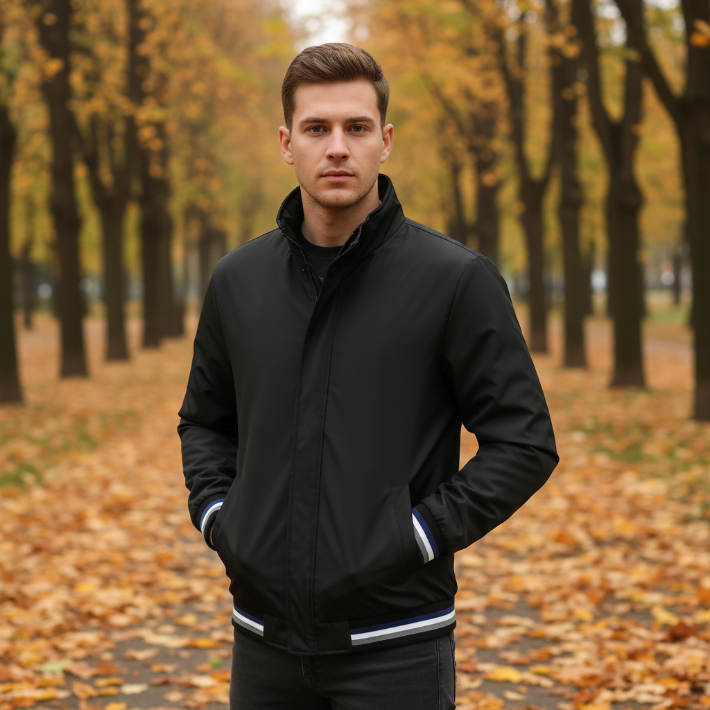 Cozy Men's Polyester Coat - Pexav