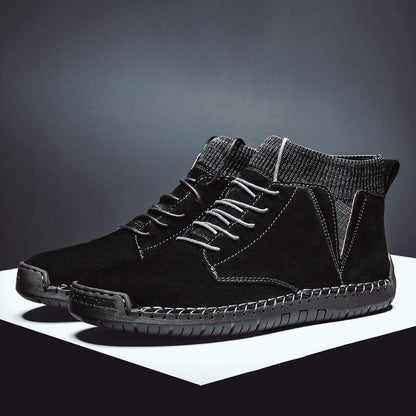 Warm Knit High Top Casual Sneakers