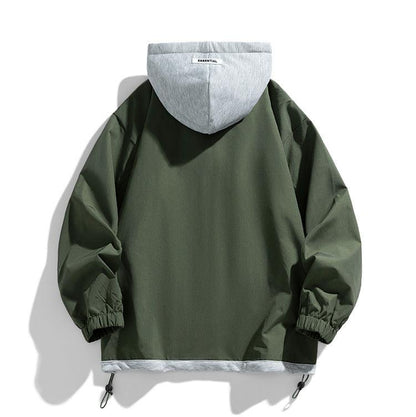 Relaxed Fit Hoodie Jacket with Adjustable Pockets