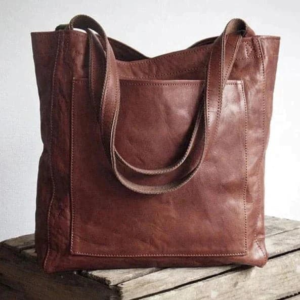Classic Brown Leather Shoulder Bag