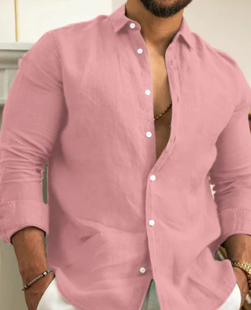Classic Breathable Mens Summer Shirt