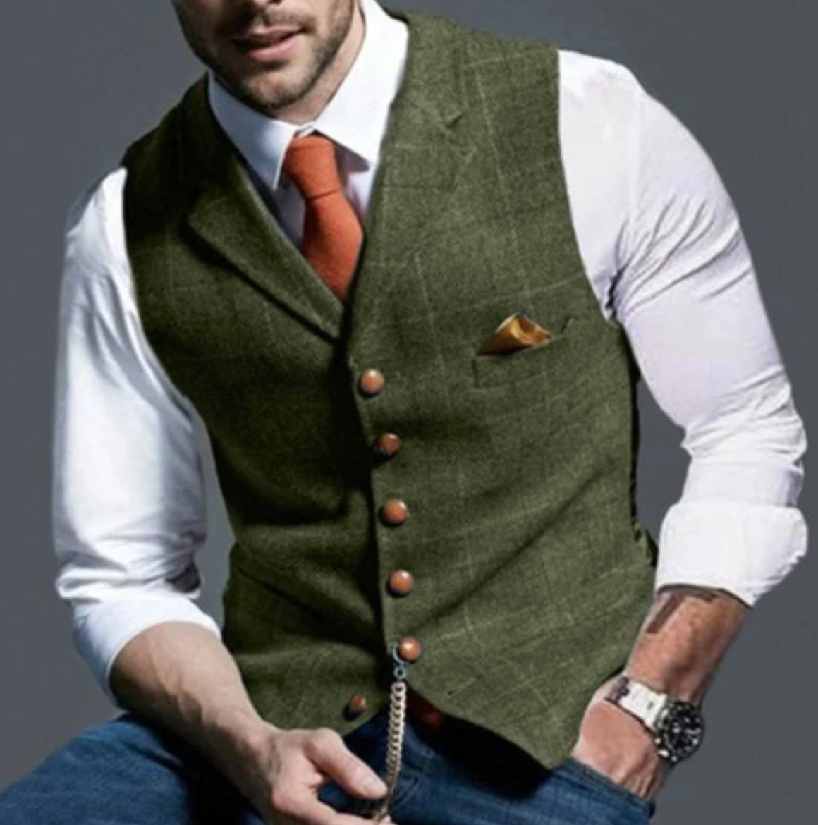Retro Style Men's Vest – Timeless Classic Design
