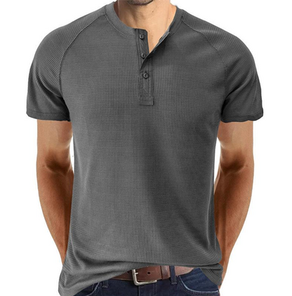 Casual Men's Short Sleeve Textured T-Shirt