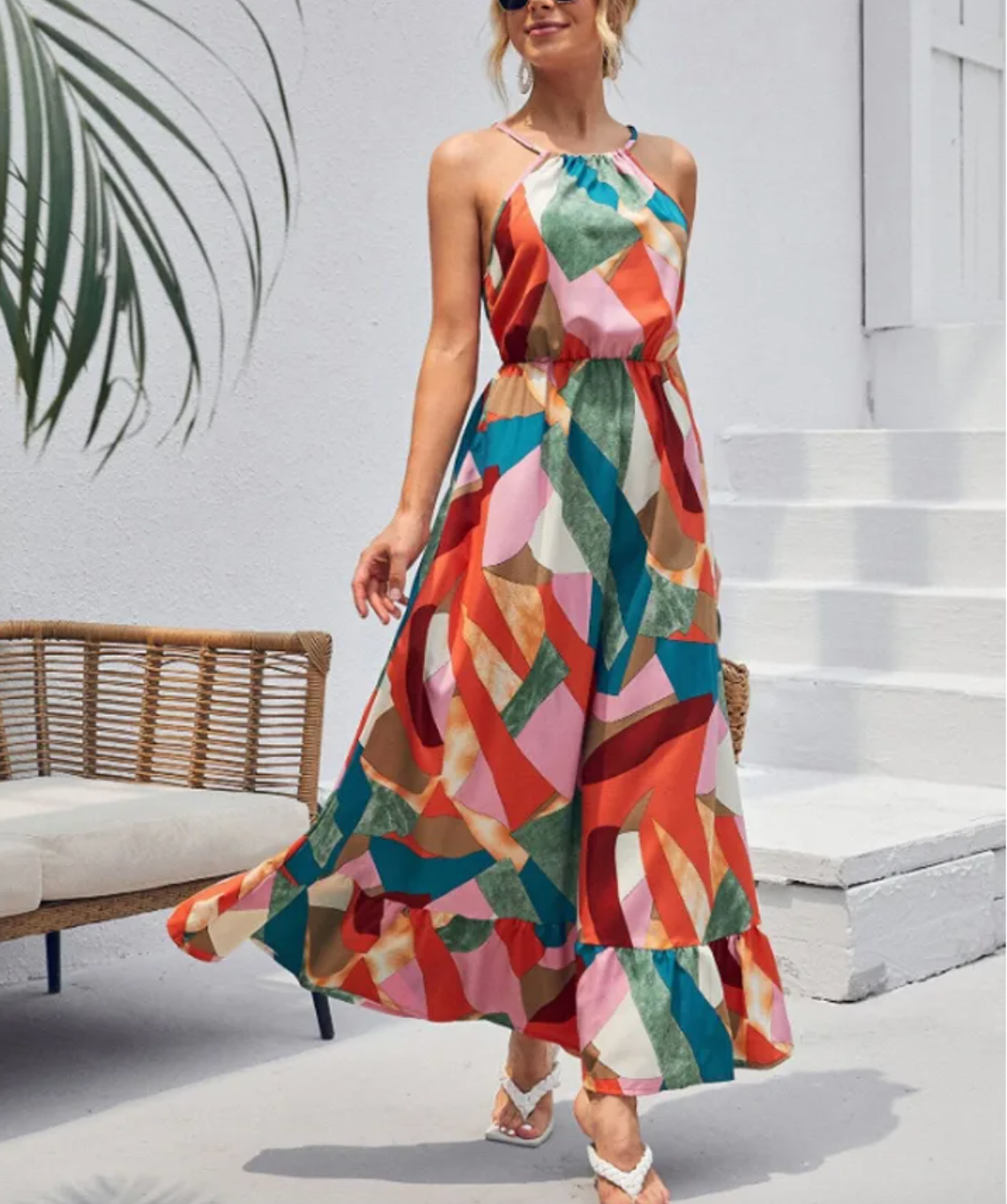Long Sleeveless Summer Maxi Dress for Women - Nocini