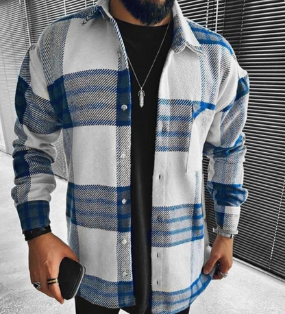 Casual Plaid Flannel Shirt for Men - Nocini