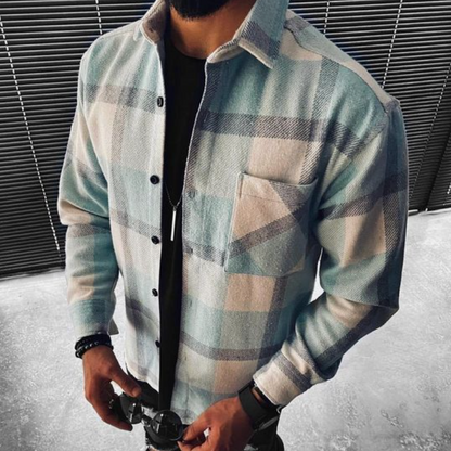 Casual Plaid Flannel Shirt for Men