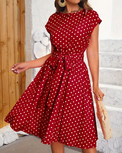 Floral Knee Length Women's A-Line Dress - Nocini