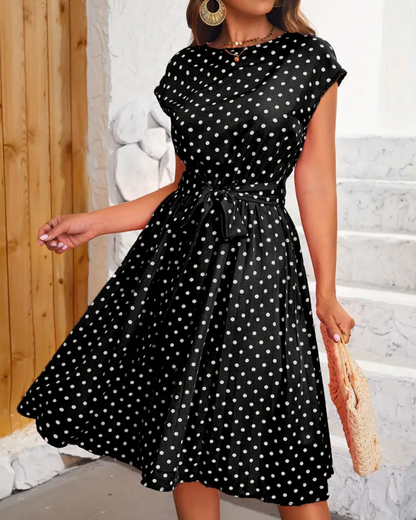Floral Knee Length Women's A-Line Dress