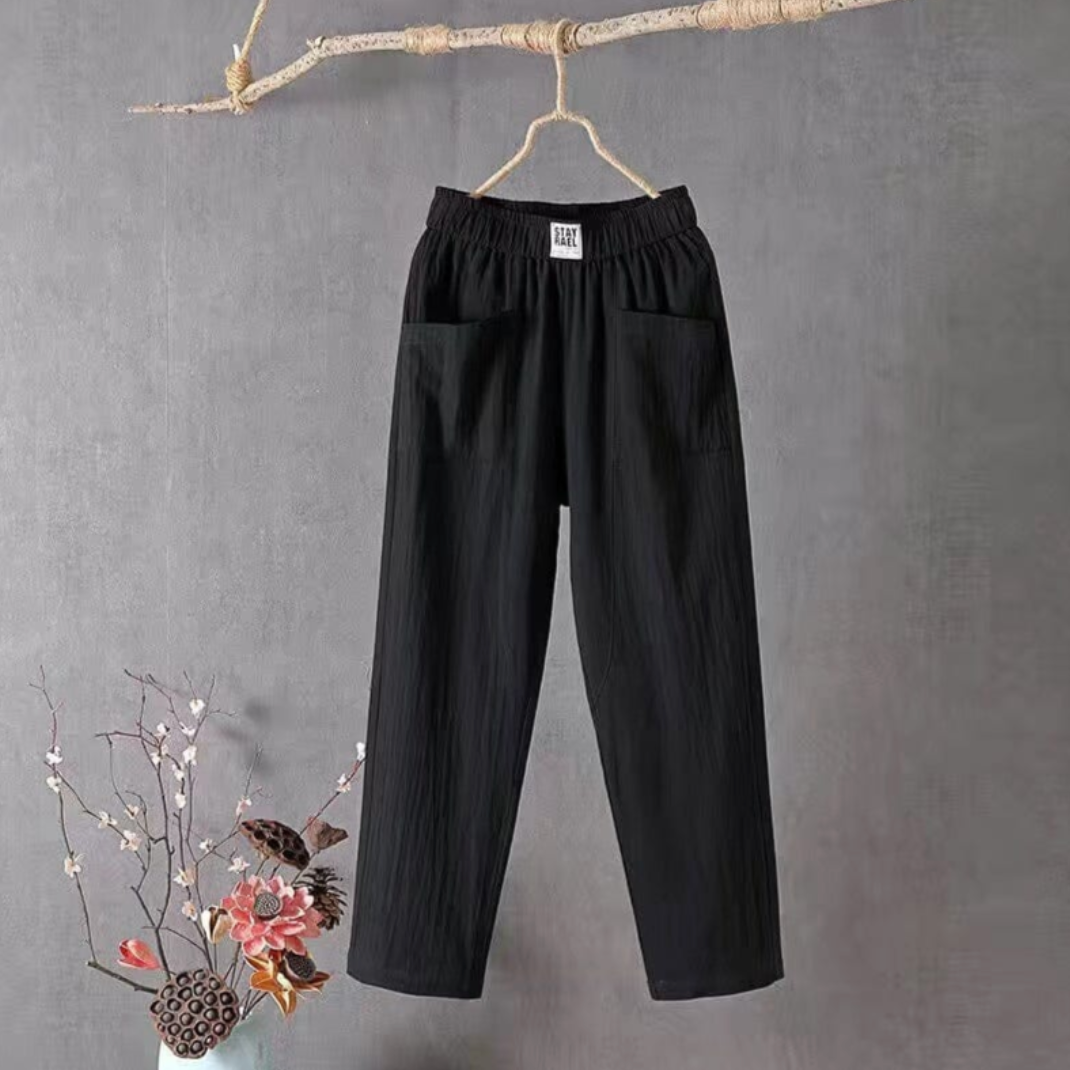 Lightweight Women's Loose Fit Linen Trousers