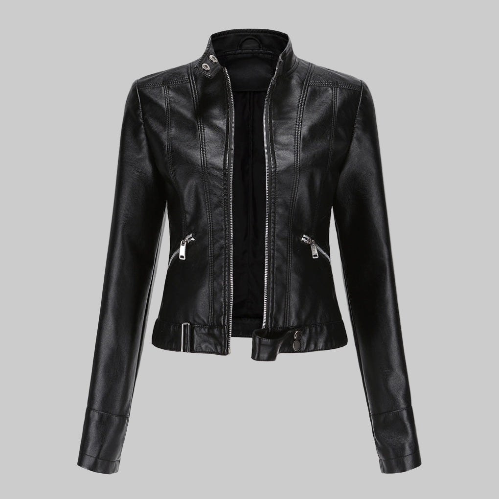 Classic Biker Leather Jacket - Olytrend