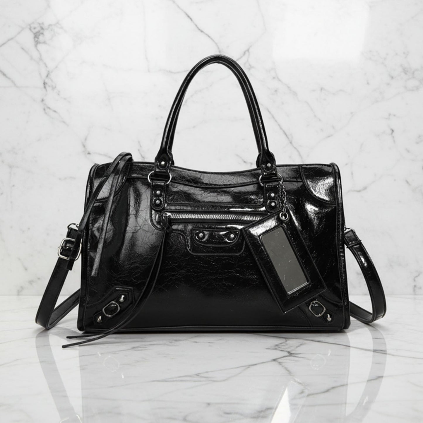 Classic Genuine Leather Tote Bag - Nocini
