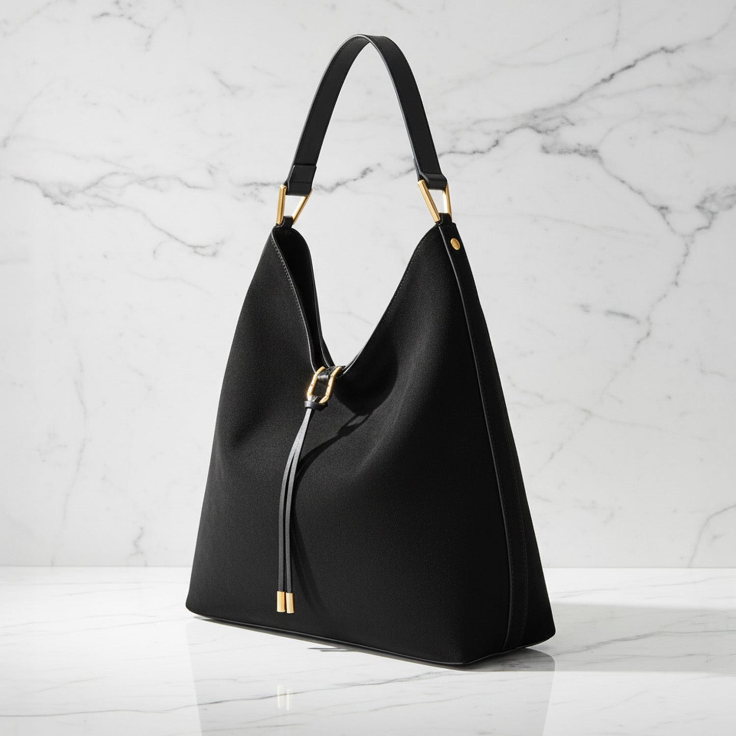 Relaxed Chic Drawstring Tote Bag