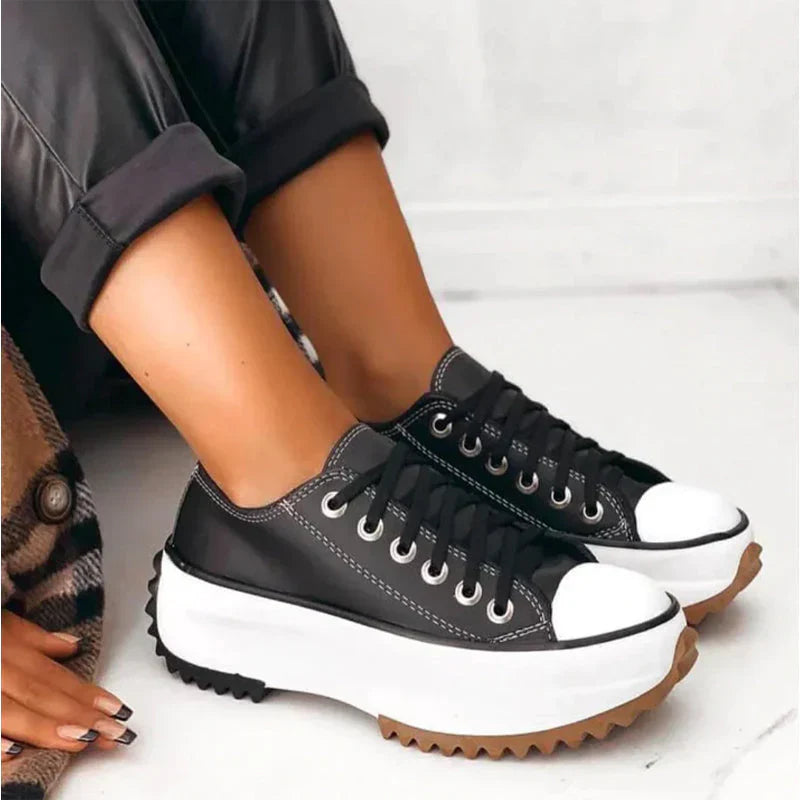 Elevated Lace Up Chunky Sole Sneakers