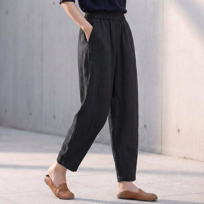 Comfortable Slim Fit Ankle Pants with Pockets